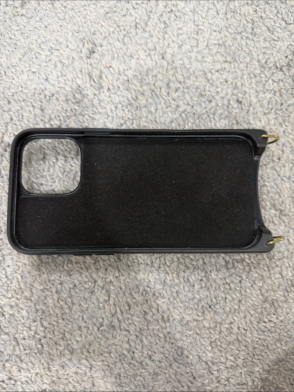 Bandolier Gia Black Phone Case Wallet with Cherry Appliqué Fits 13 Pro Max